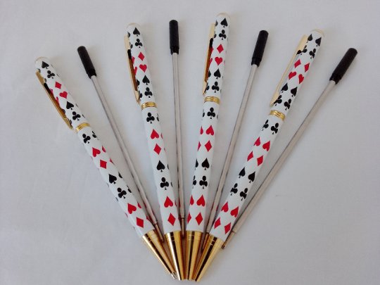 Bridgekuglepenne m/refills 4 stk